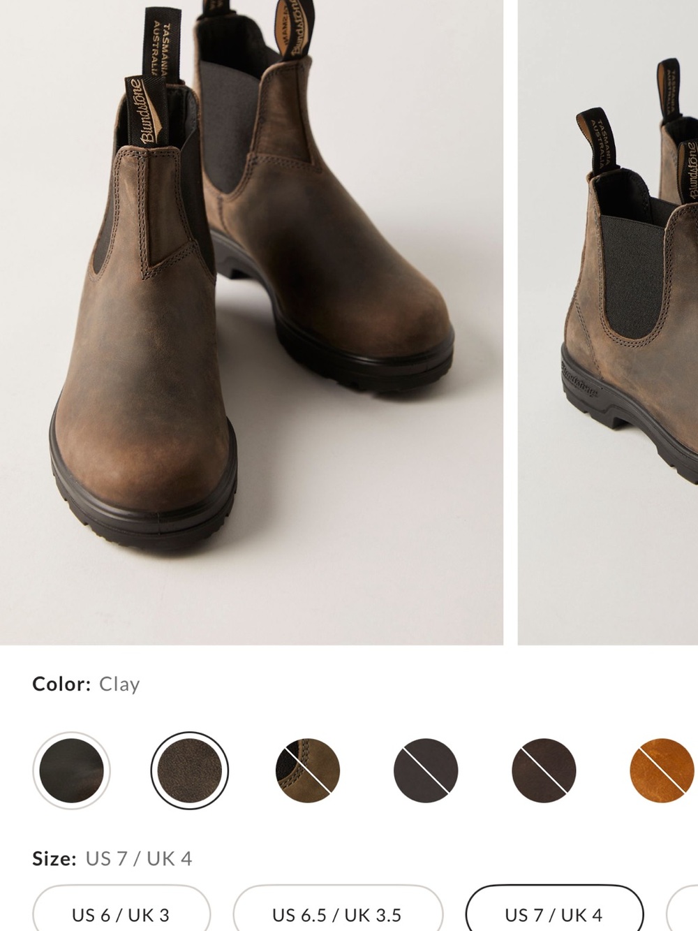 Blundstone Chelsea Boots in Clay Brown and Black